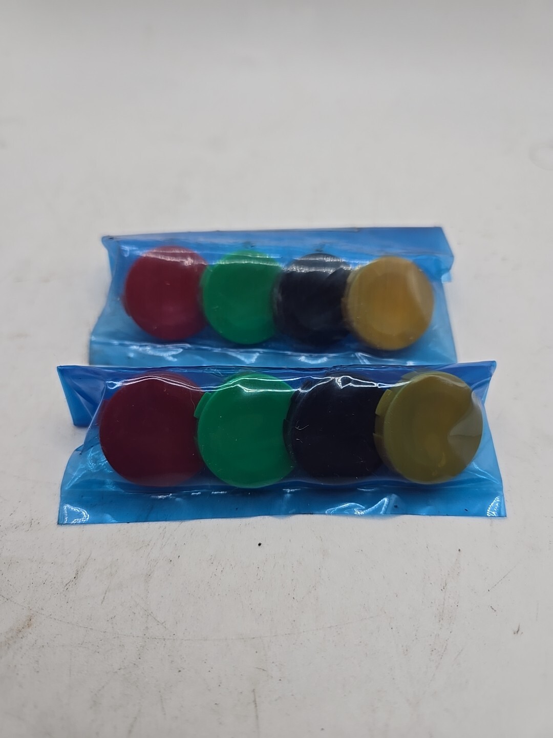 2 SETS – SMC 3402188 RED BLACK GREEN YELLOW PUSH BUTTON INSERTS P2803E (3A6)