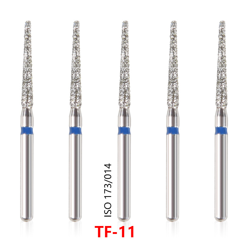 100pcs Dental Diamond Burs for High Speed Handpiece Medium Friction Grip 1.6MM