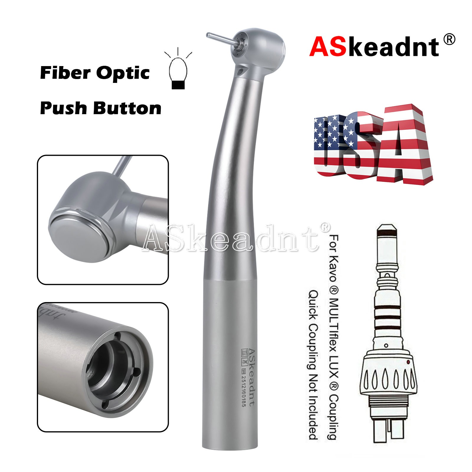 USA Dental Fiber Optic Turbine Handpiece Fit for KaVo Multiflex LED Coupler