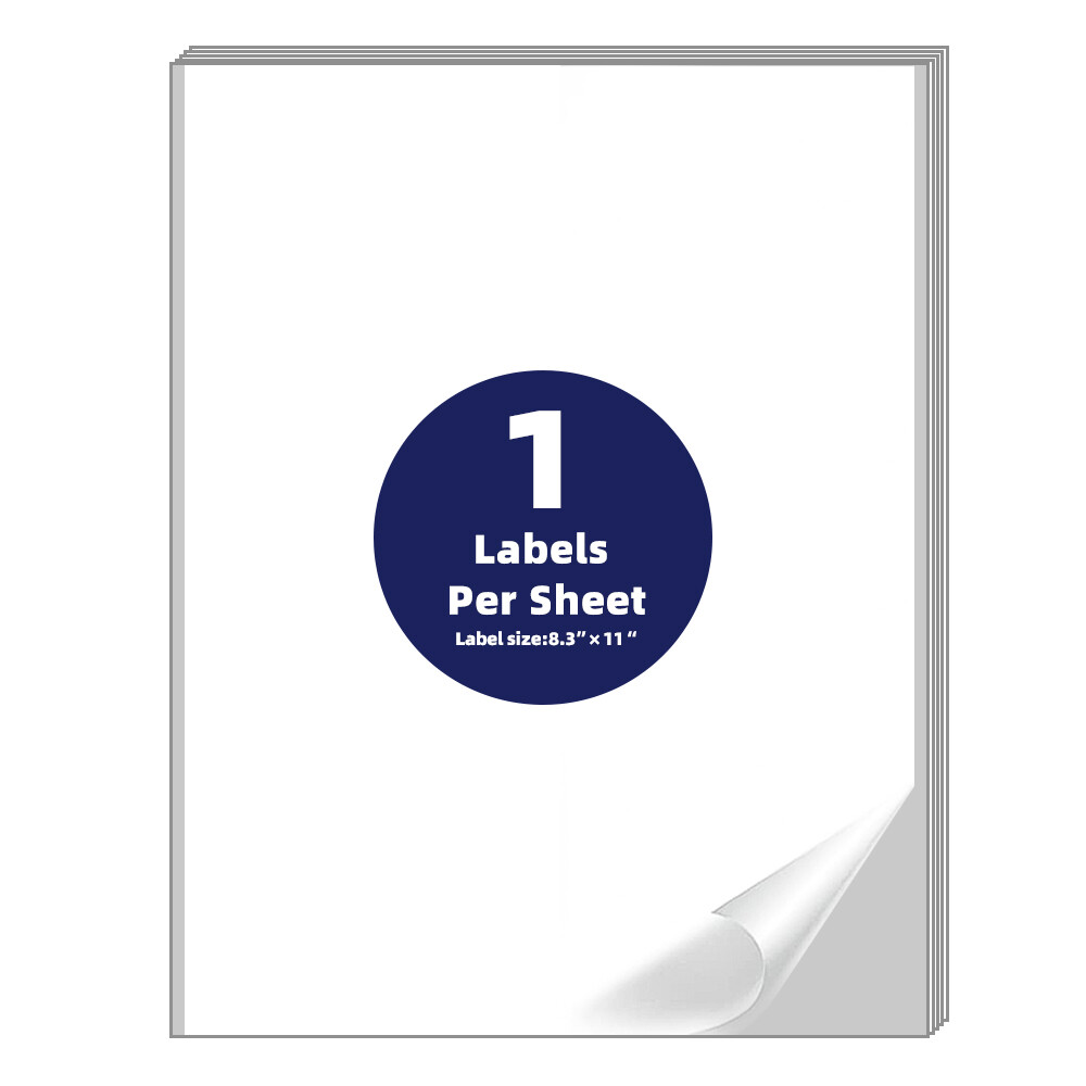 8.5×11 Shipping Label Sheets – Address Labels Stickers for Laser Inkjet Printer