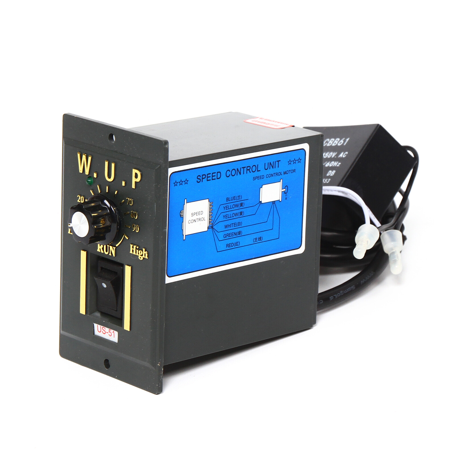 110V 60W AC Gear Motor Electric Variable With Speed Controller Single-phase 1:10