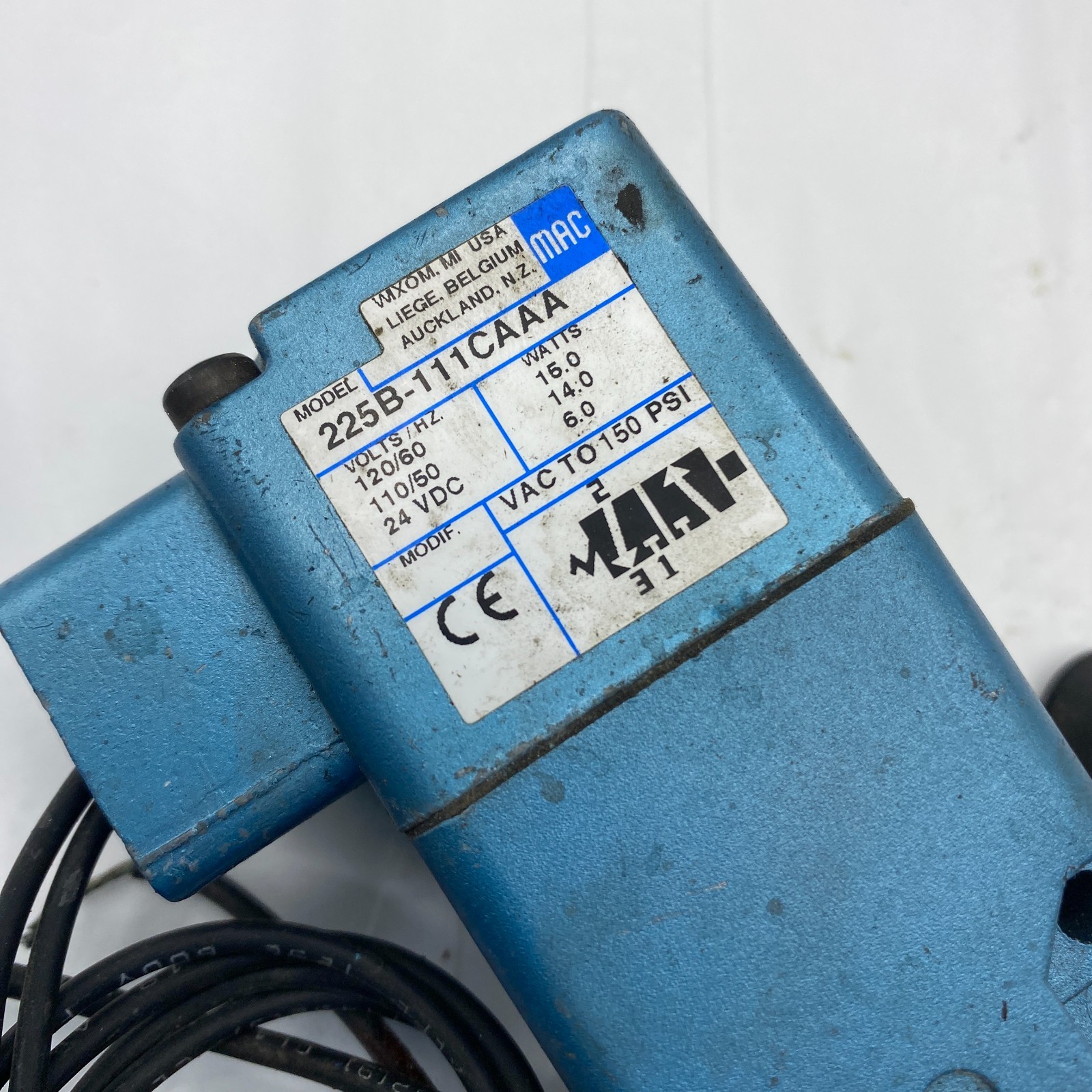 MAC 225B-111CAAA Solenoid Valve – 24VDC / 120V 60Hz / 110V 50Hz ✅