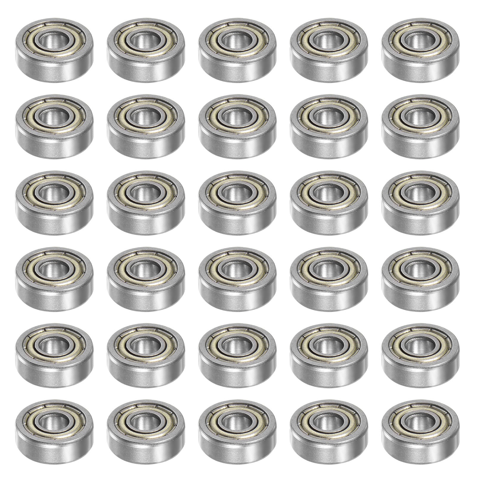 30pcs 604ZZ Miniature Ball Bearing 4x12x4mm Carbon Steel Double Shielded