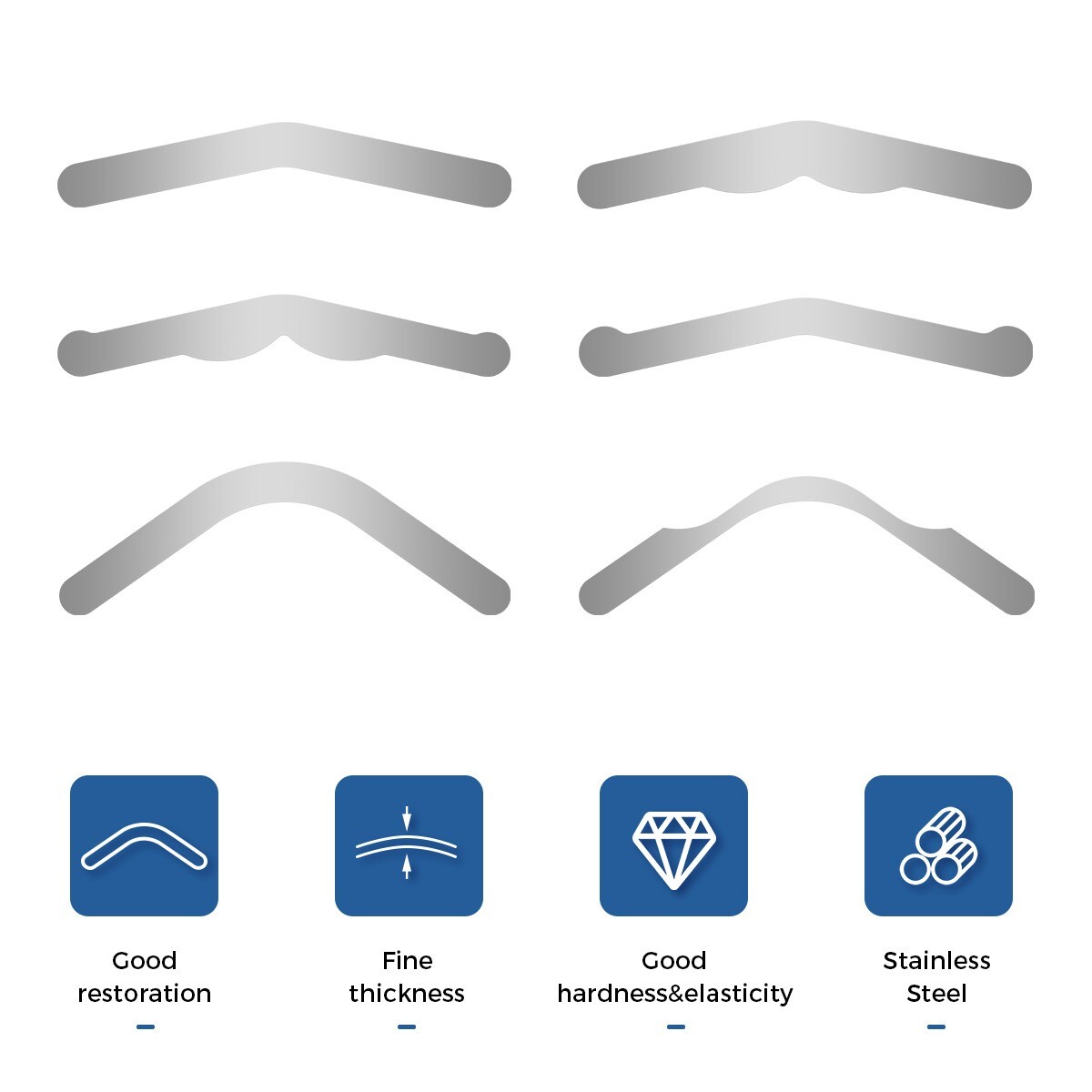 Dental Tofflemire Matrix Bands 0.04mm Margin Elevation Increased Curvature Steel