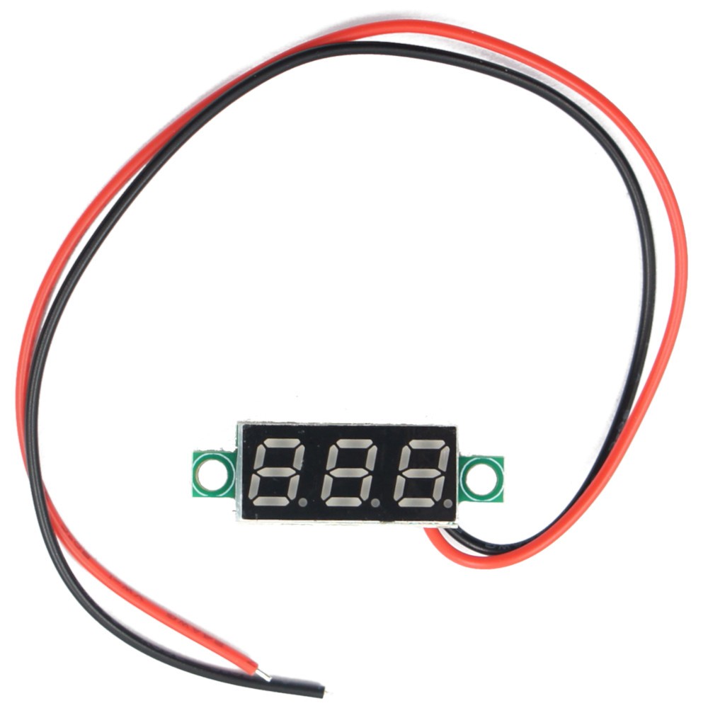 DC 2.4-30V 2-Wire Voltmeter 3-Digit LED Display Panel Volt Meter Voltage Tester