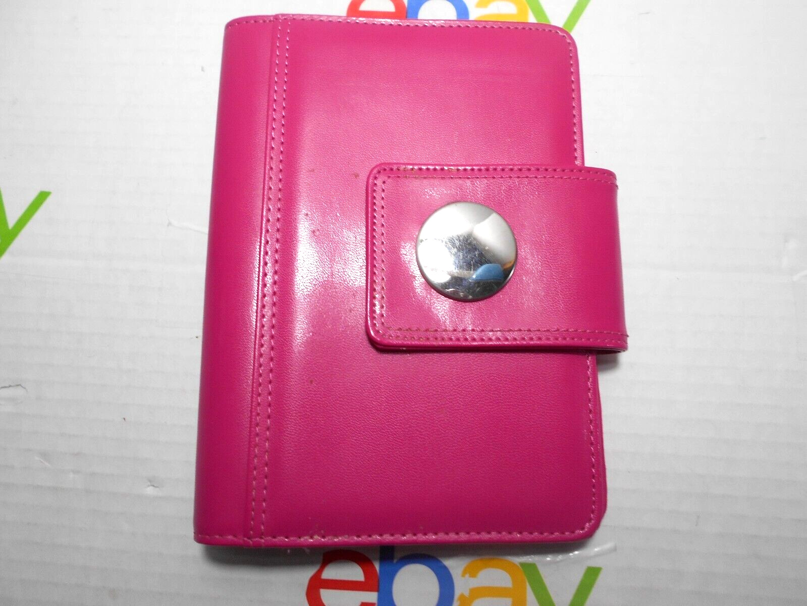 Unbranded Pink 6-Ring Magnetic Snap Binder/Organizer w/ Outside Slip Pocket