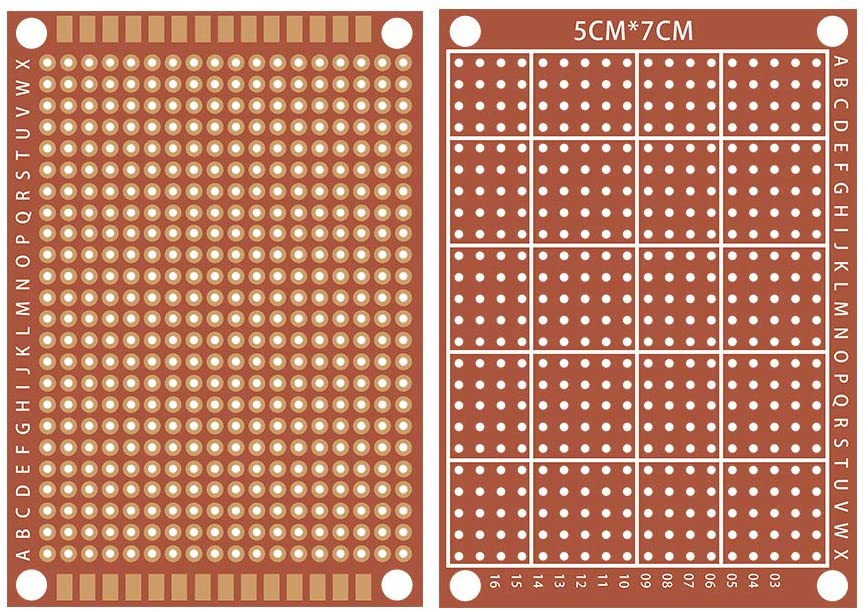 10 Pcs 5x7cm (2x3in) DIY PCB Prototyping Perf Circuit Boards Breadboards US
