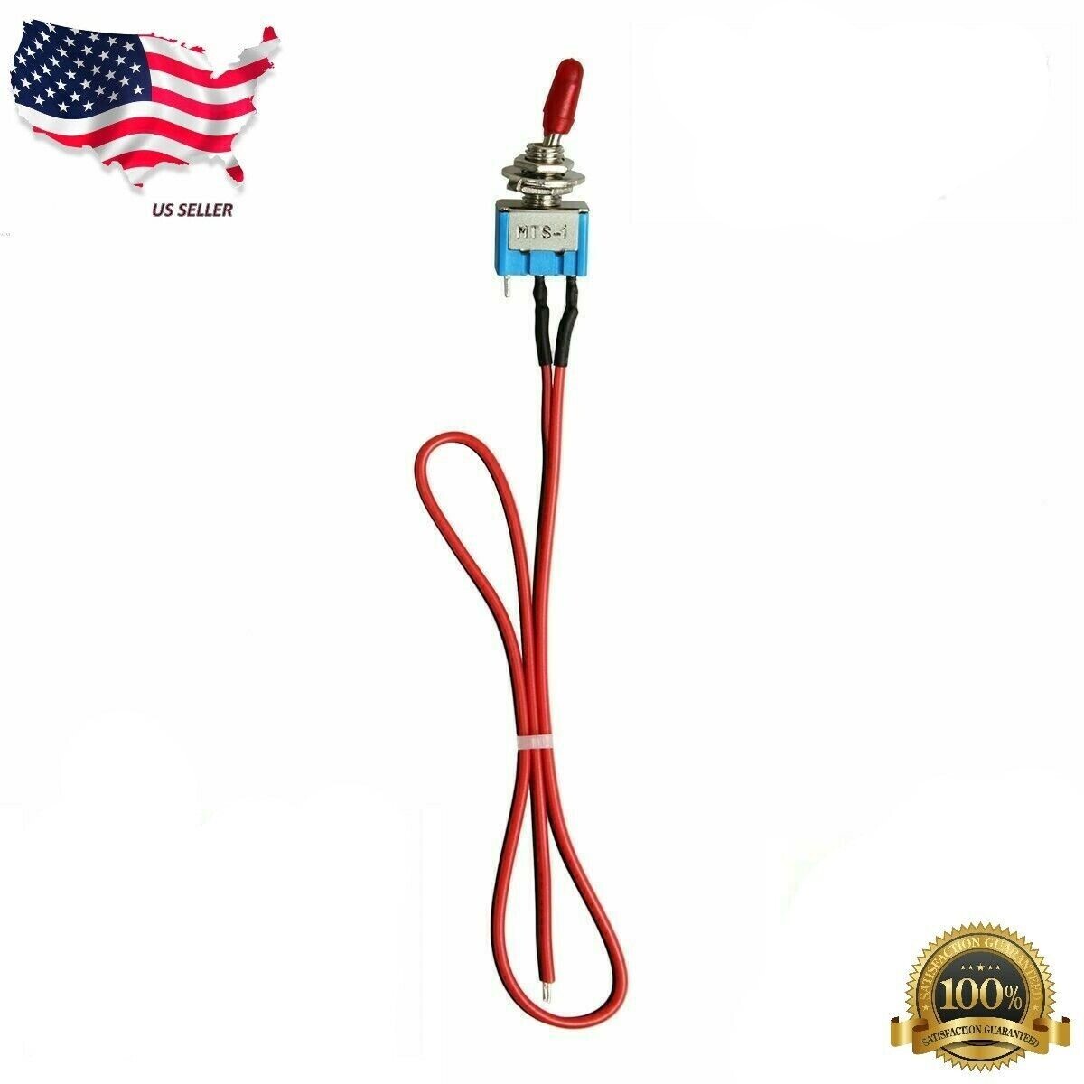 SPST Mini Toggle Switch Wires On/Off Metal Small Automotive/Boat/Car/Truck