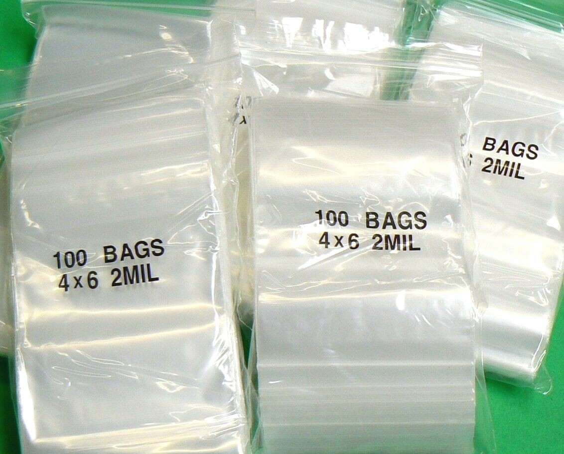4″ x 6″ ZIP Slide Lock Bags 500 2Mil Clear Reclosable Zip Seal Lock Bags