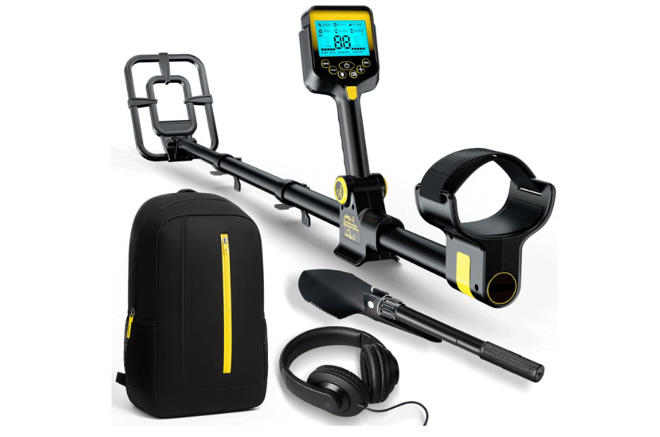 Detector de Metales Plegable y Retráctil con Batería Recargable de 2000mAh para
