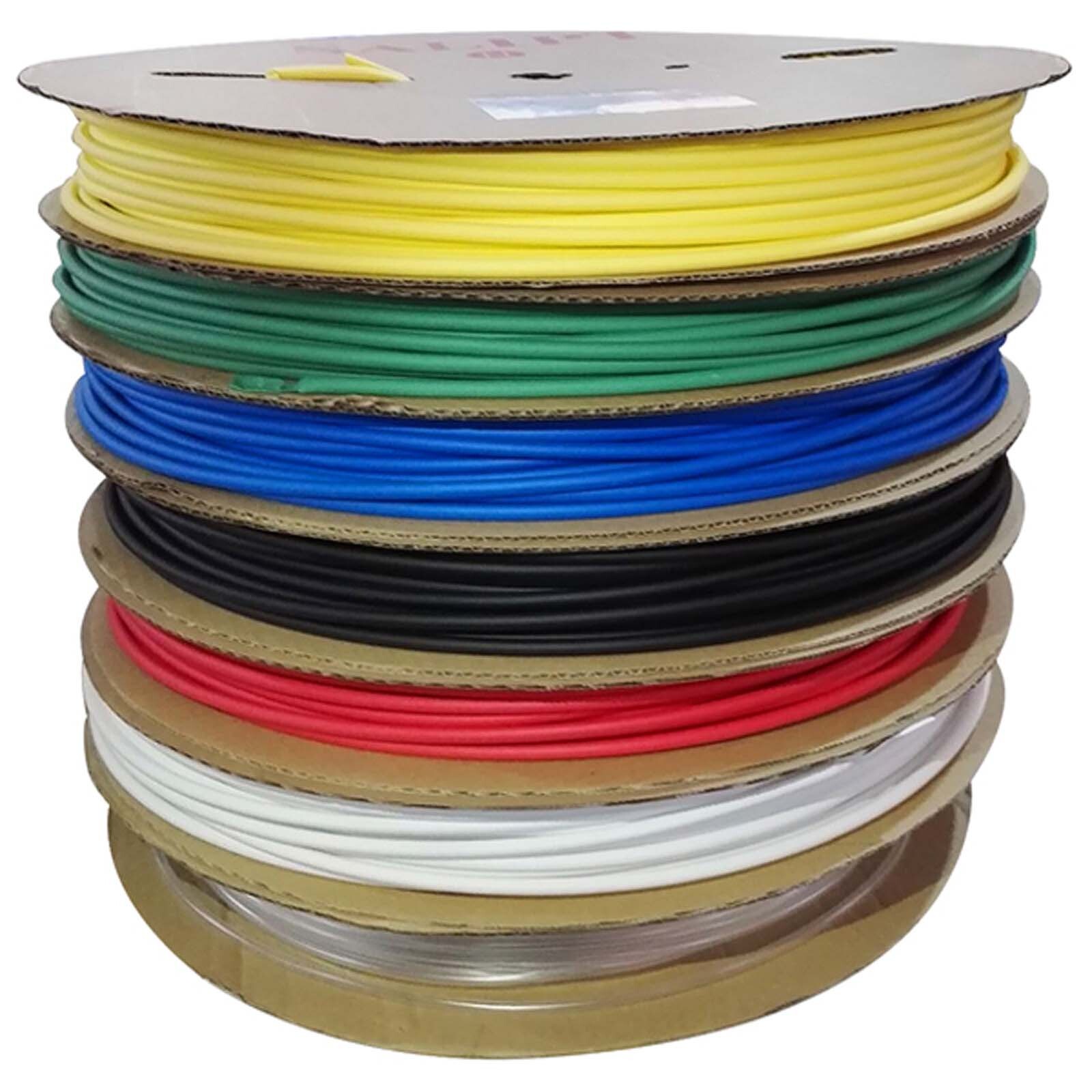 1Roll Dia. 1 2 3 4 5 6 8 10 ~ 30mm Heat Shrinkable Tube shrink Tubing L200/100M