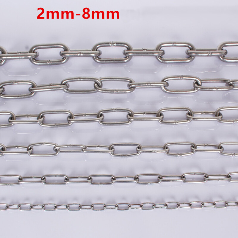 304 Stainless Steel Chain, Long And Short Ring, Safe Load-bearing 0.08kg-1.2kg