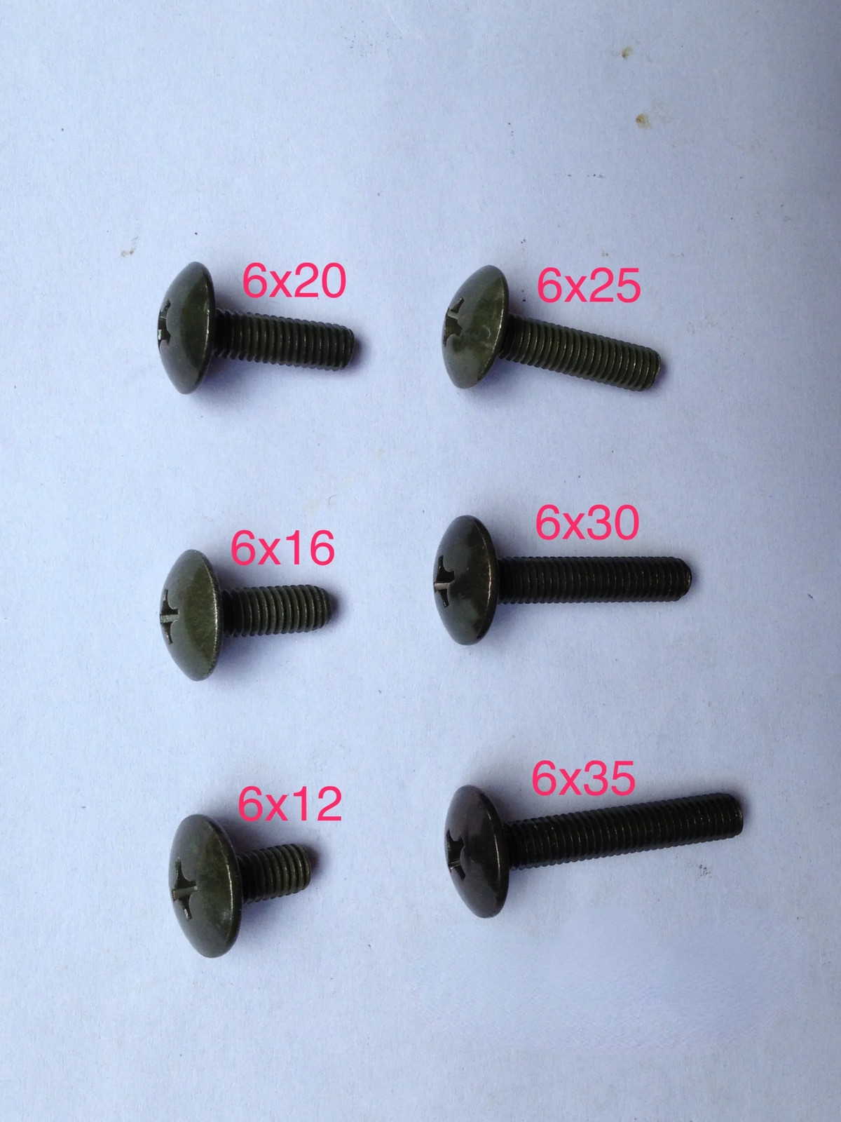 200pc Big Flat Head Cross Bolt M6 for Electric Scooter License Plate Panel Nut