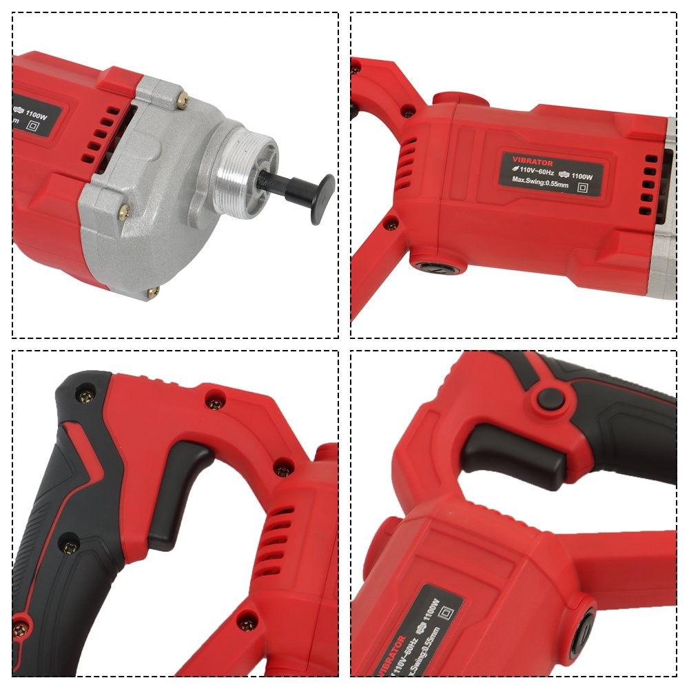 1500W Handheld Concrete Vibrating Tool & 6.6ft Shaft Electric Concrete Vibrator
