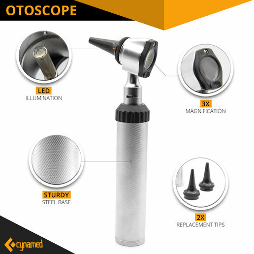 New Oto/Opthalmo Scope Examination LED Diagnostic ENT Set Black Student/General