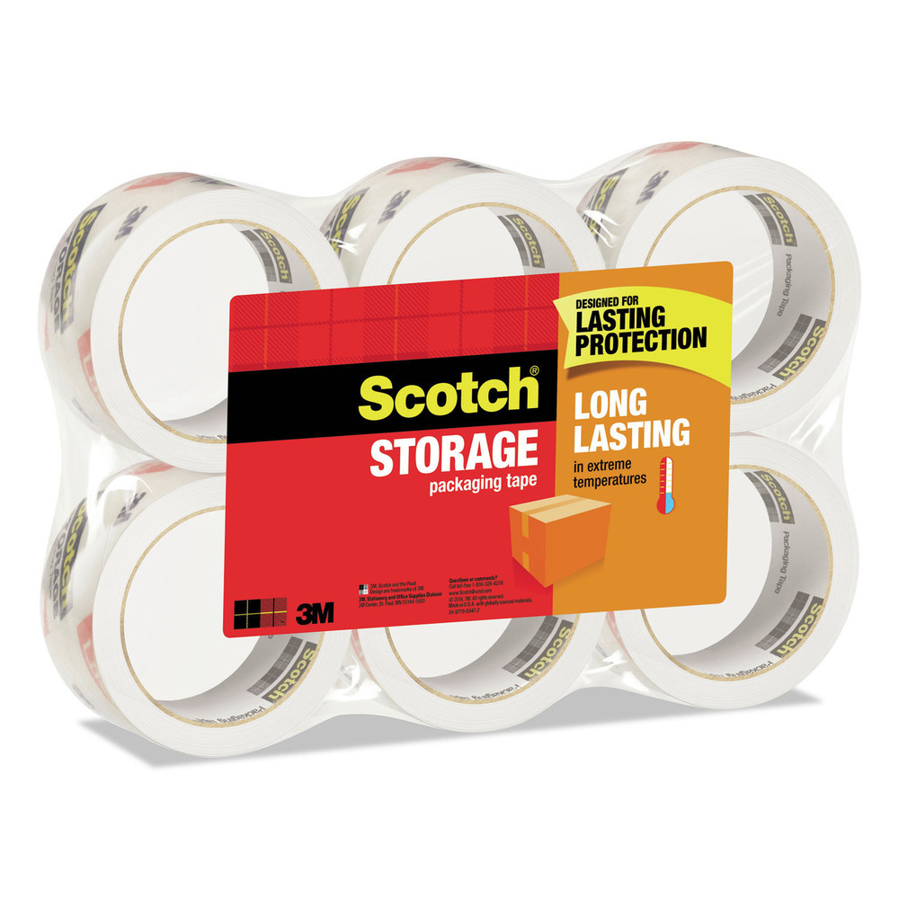 Scotch 36506 1.88″ x 54.6 yds 3″ Core Storage Tape – Clear (6/PK) New