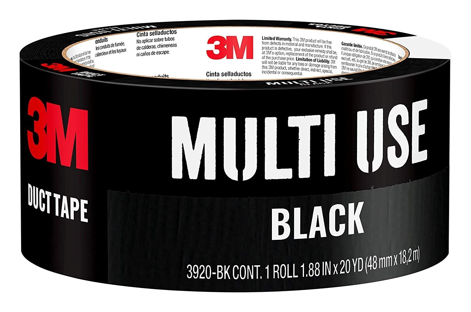 3M 3920-BK 1.88″ X 20 Yards Scotch Black Duct Tape. 1 ROLL…GREAT DEAL!!