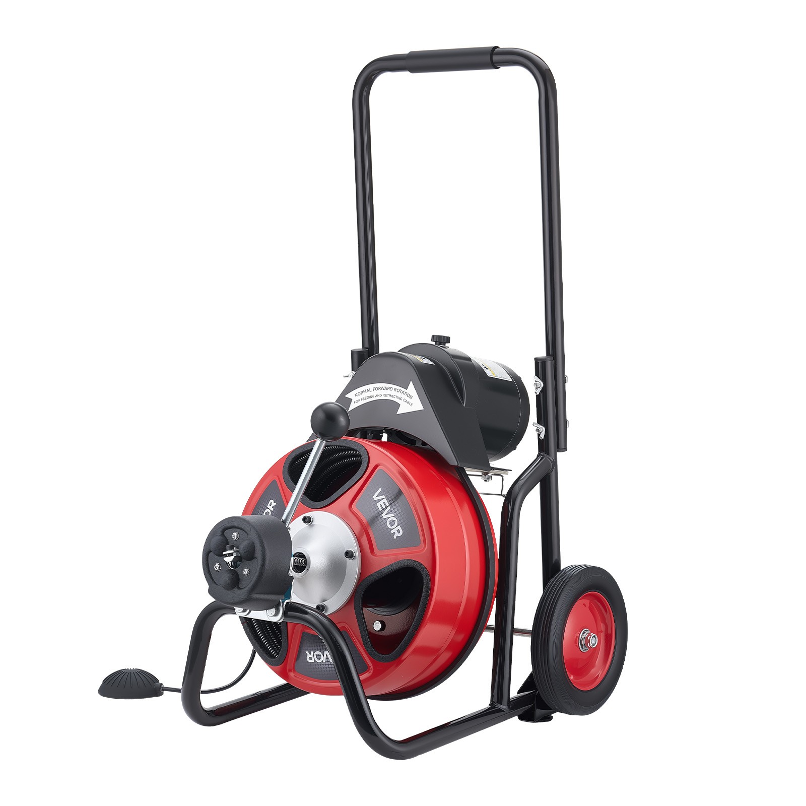 VEVOR Drain Cleaner Machine Electric Drain Auger 100 FT x 1/2 In Auto Feed