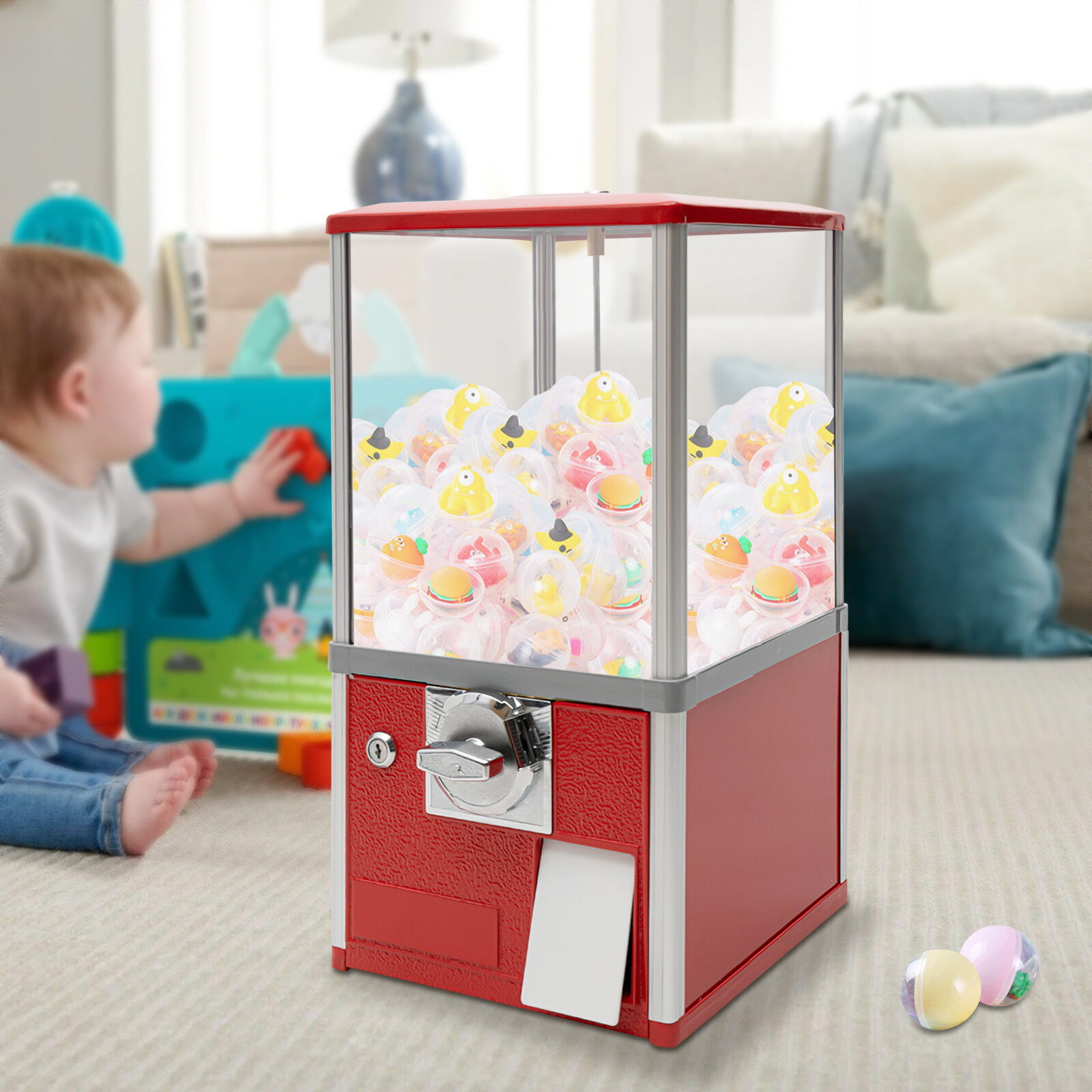 Bulk Vending machine Candy Ball Gumball Toy Capsule Vending Device 1.1-2.1” Ball
