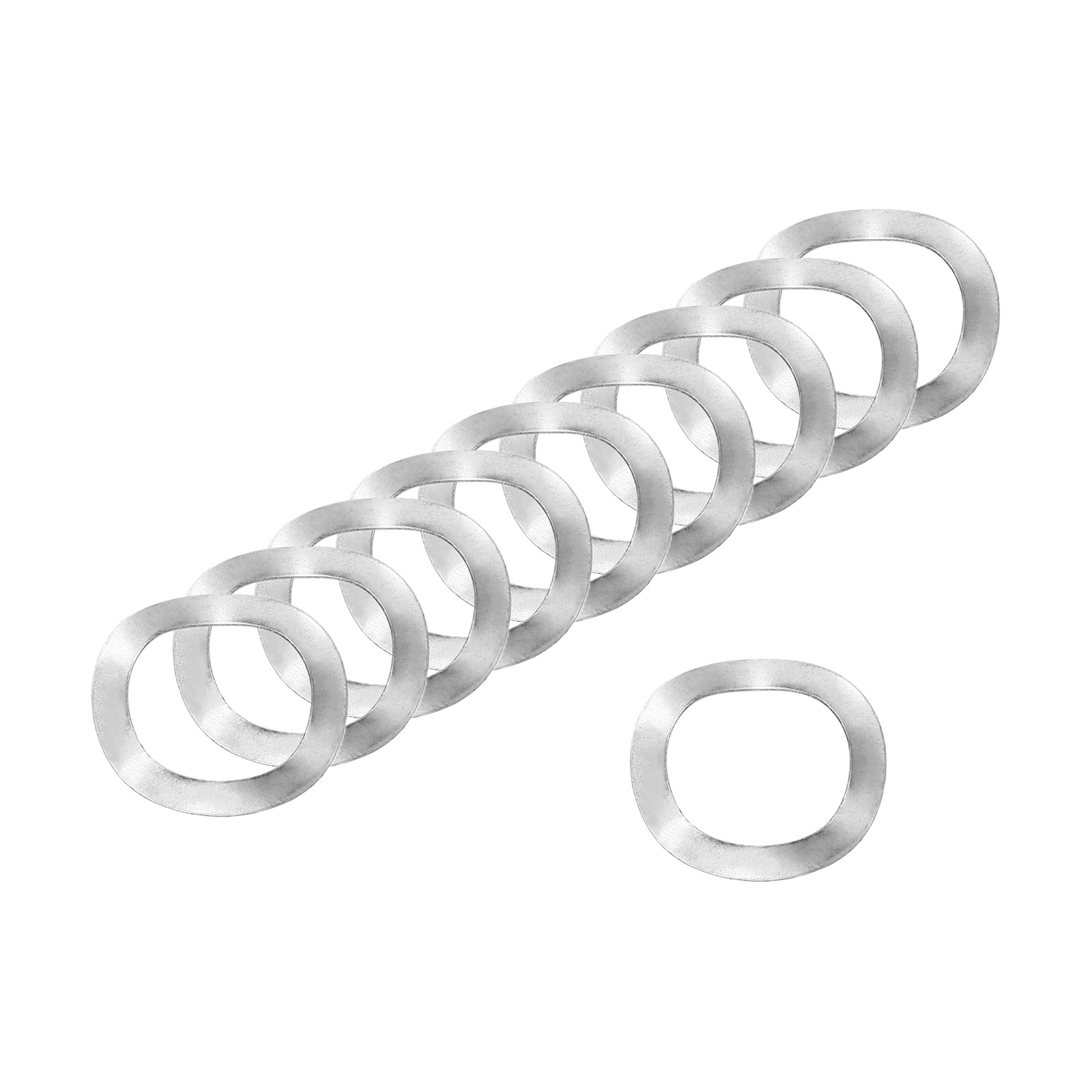 50Pcs 0.59″x0.39″x0.01″ 304 Stainless Steel Wave Spring Washer
