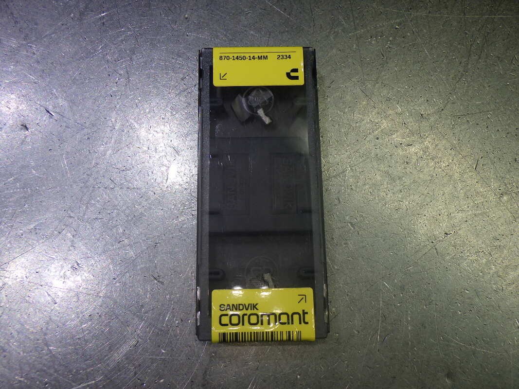 Sandvik 14.5mm Carbide Drill Tip Insert QTY2 870-1450-14-MM 2334 (LOC1163B)