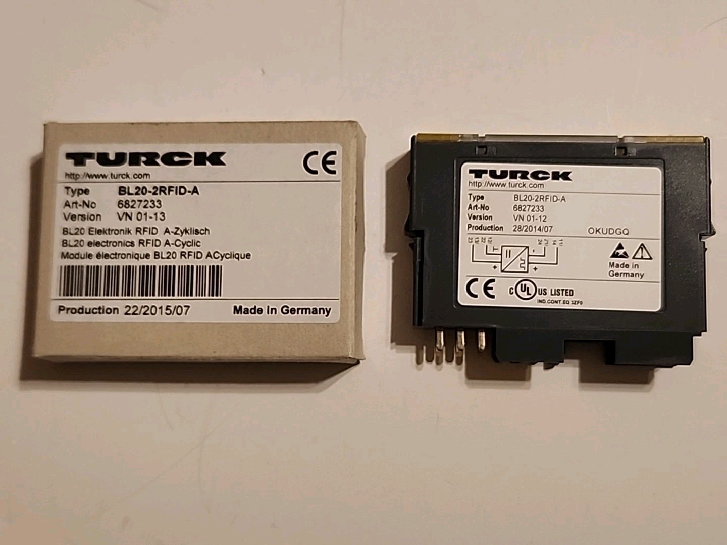 NEW TURCK BL20-2RFID-A, ELECTRONIC MODULE, 6827233 – Free Shipping