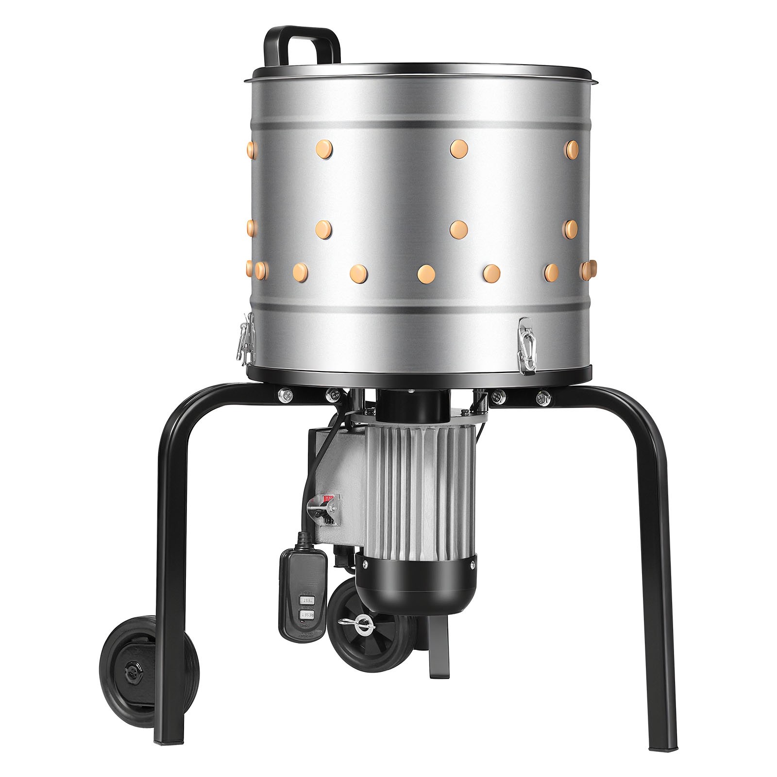 Uimoso 15.7″ Electric Poultry Plucker Machine550W,275RPM,114 Fingers,with Wheels