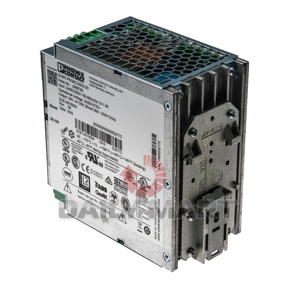 New In Box PHOENIX CONTACT QUINT- PS /3AC/24DC/20 ( 2866792 ) Power Supply