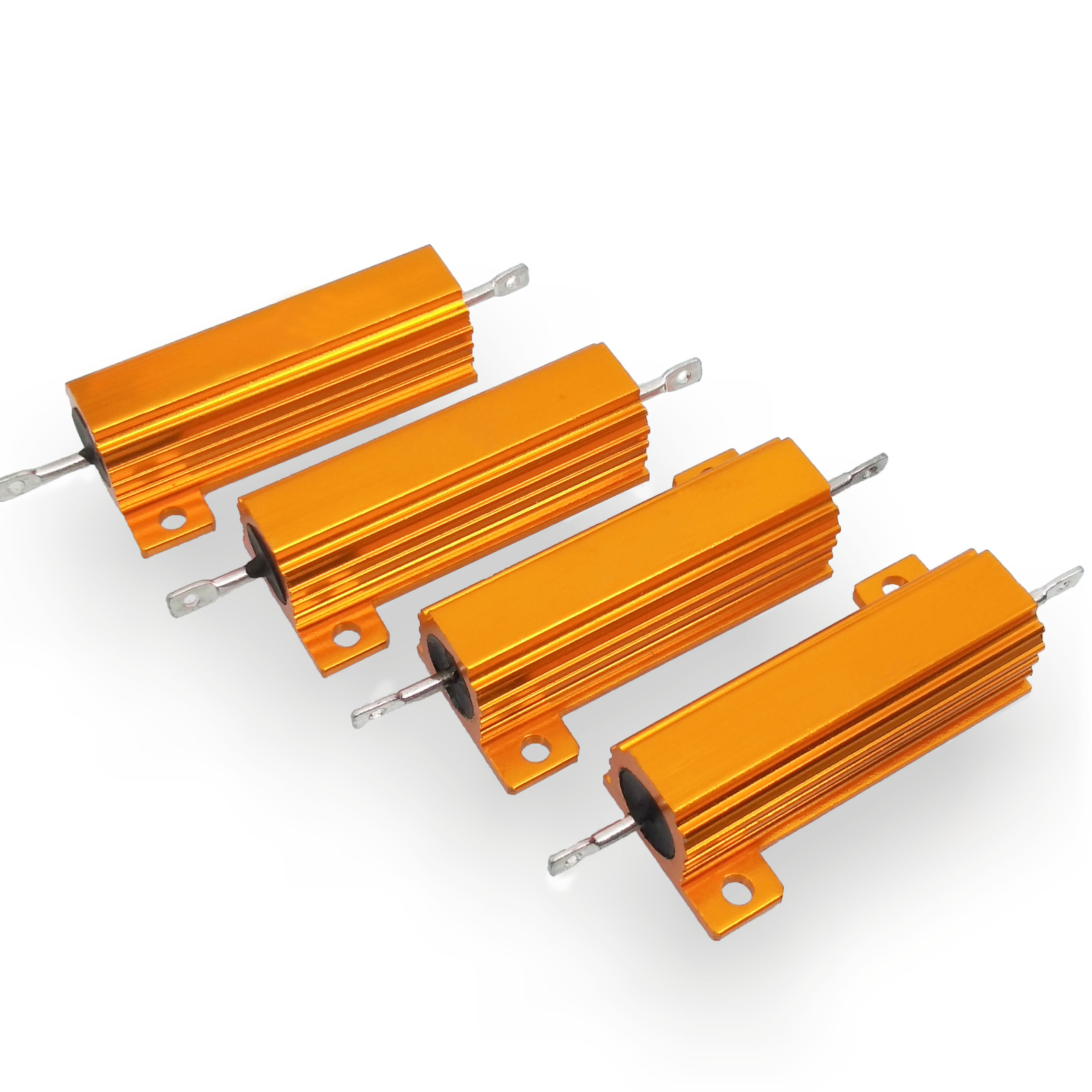 4pcs 10 ohm 10 50W Watt Aluminum Housed Metal Case Wirewound Resistors