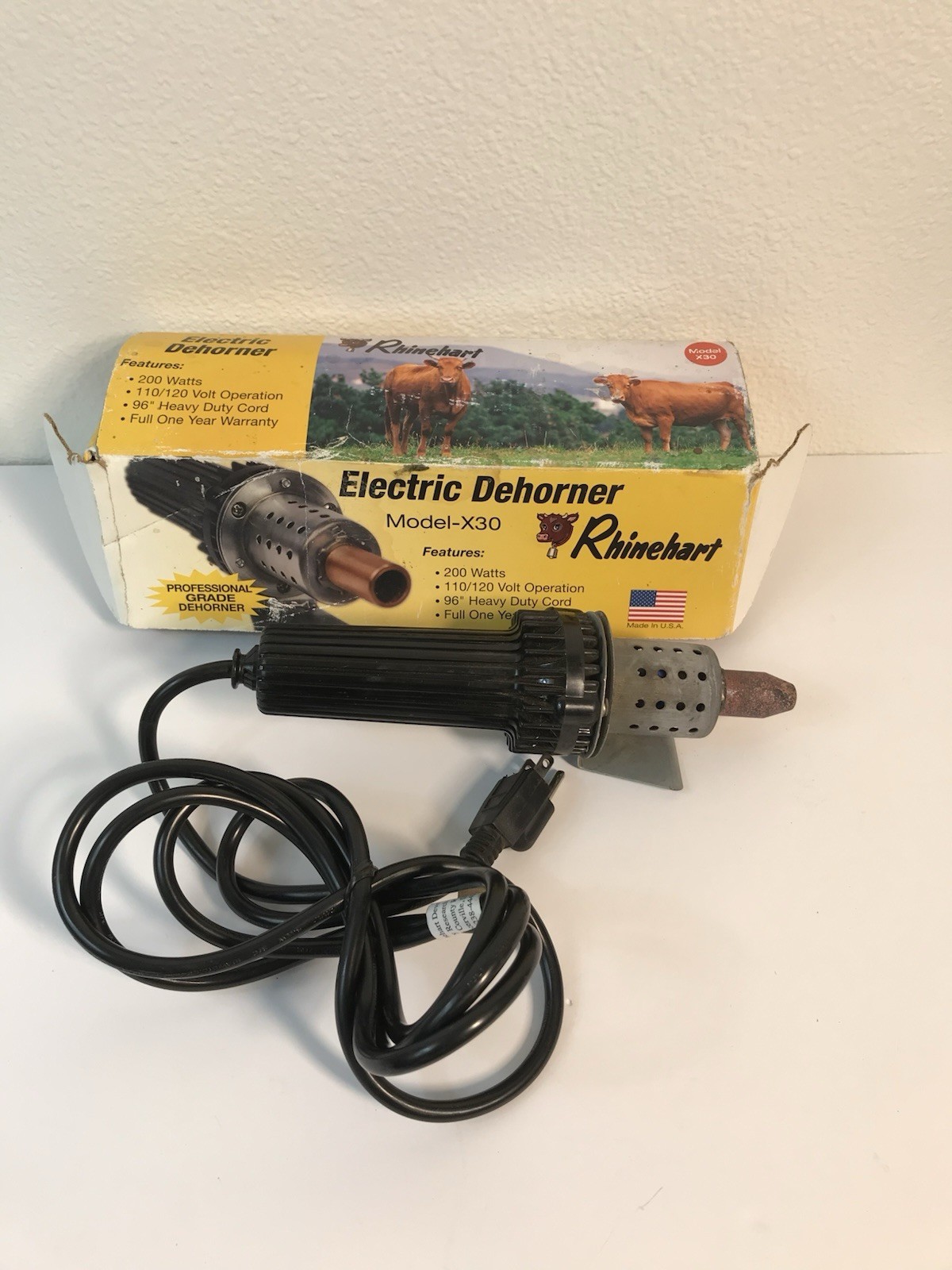 Rhinehart Model X-30 Electric Dehorner Professional Grade: Goats, Cows, Sheep