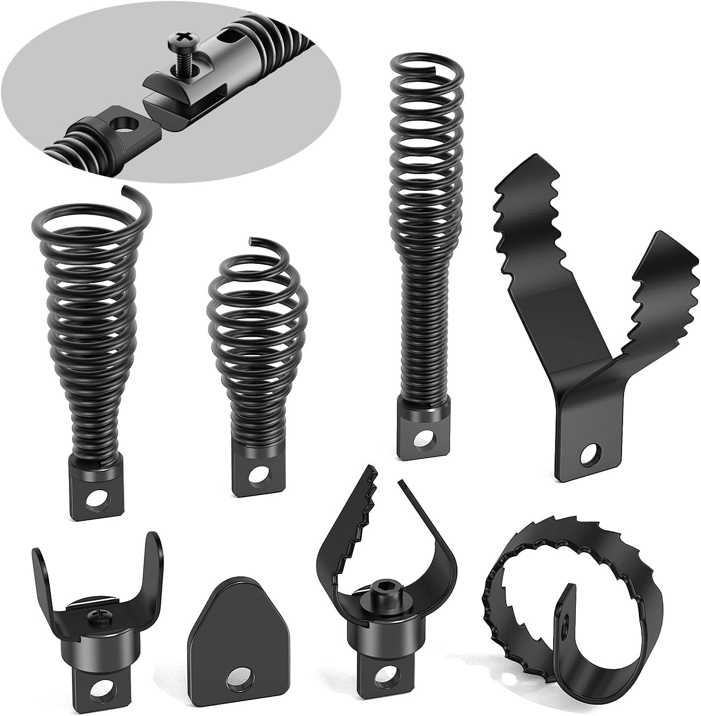 8-Piece Drain Snake Drill Attachment – Tackle Any Clog with Precision