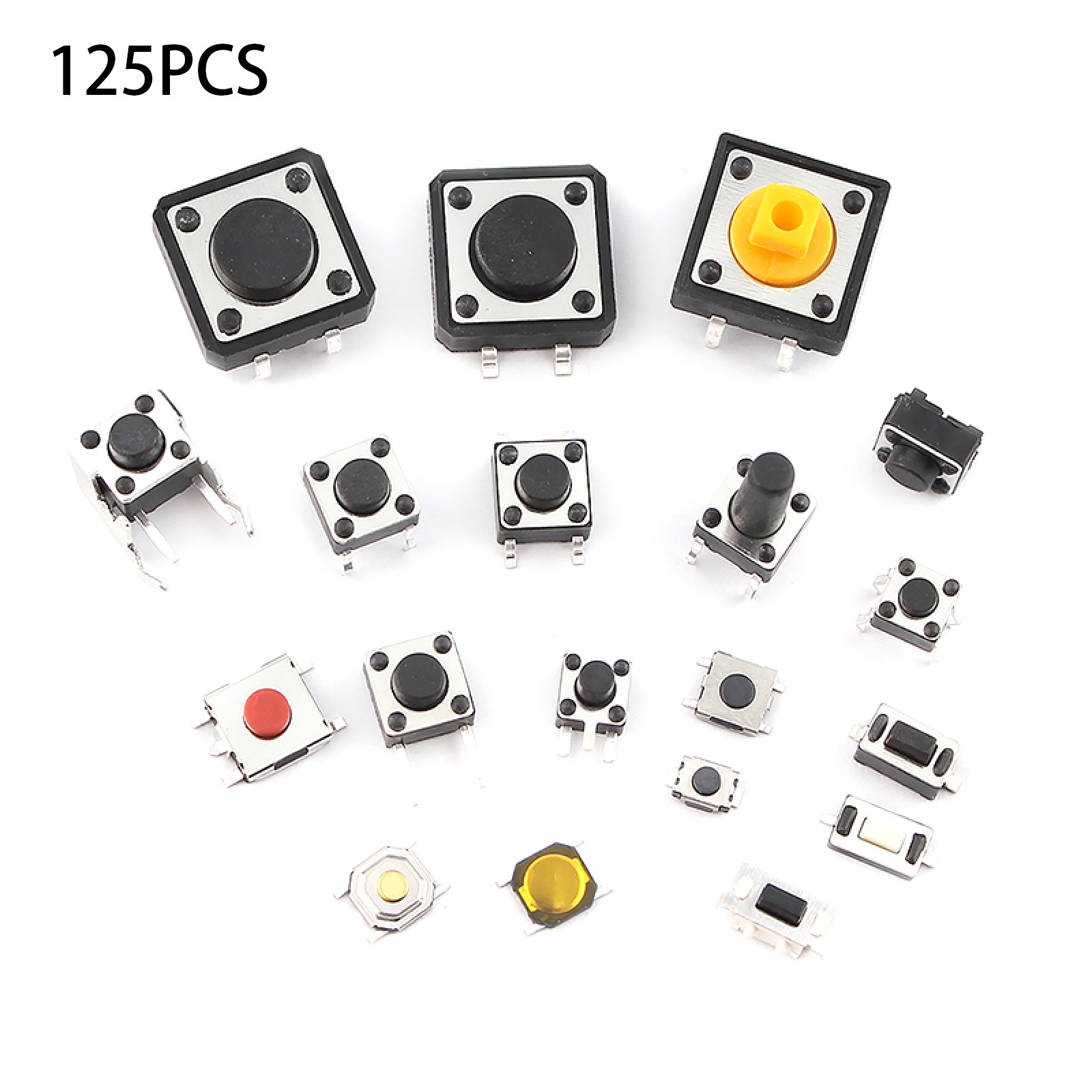 Practical Assorted Kits Micro Switch Push Tact Button ON/OFF Touch Button Switch