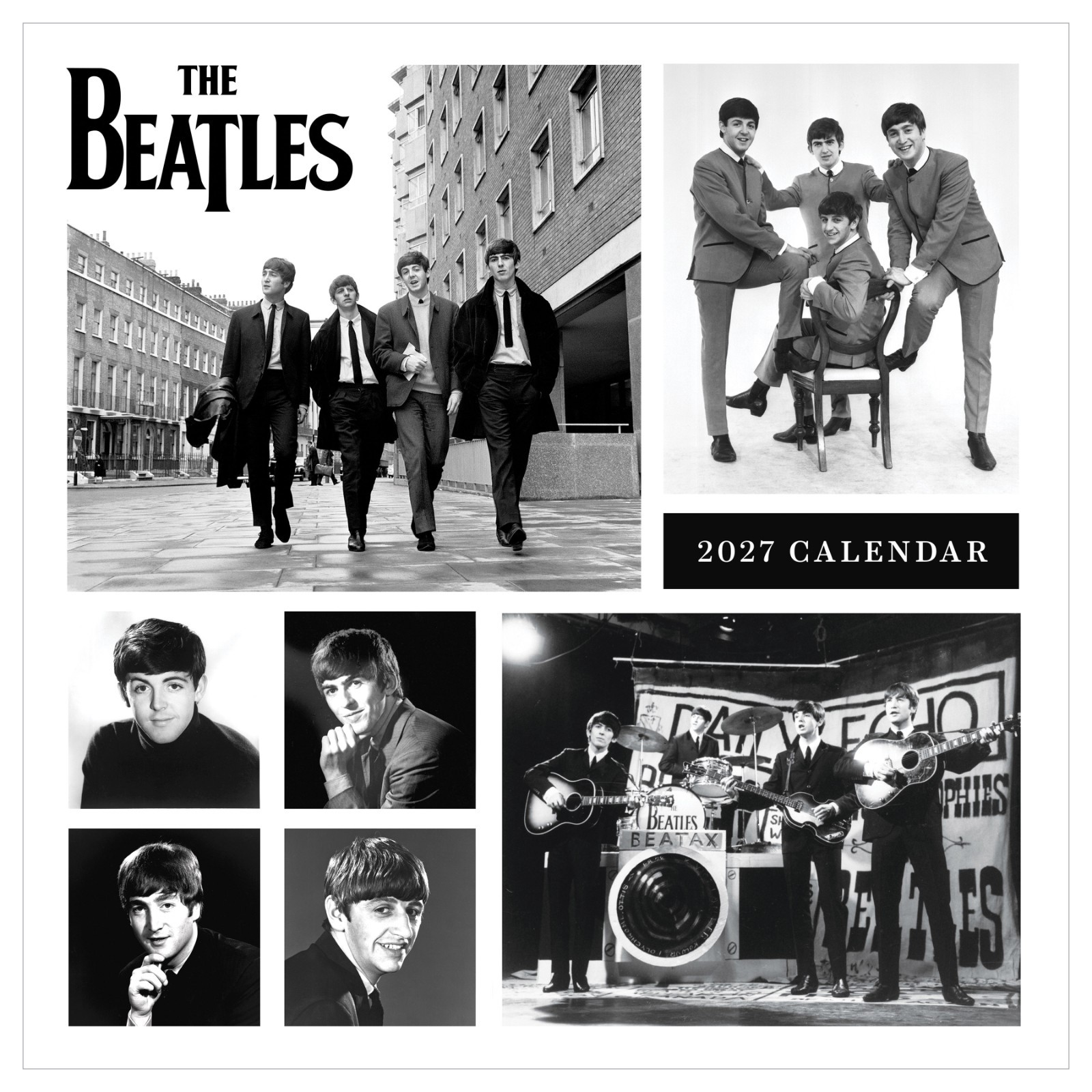 2027 The Beatles: In Black & White Wall Calendar