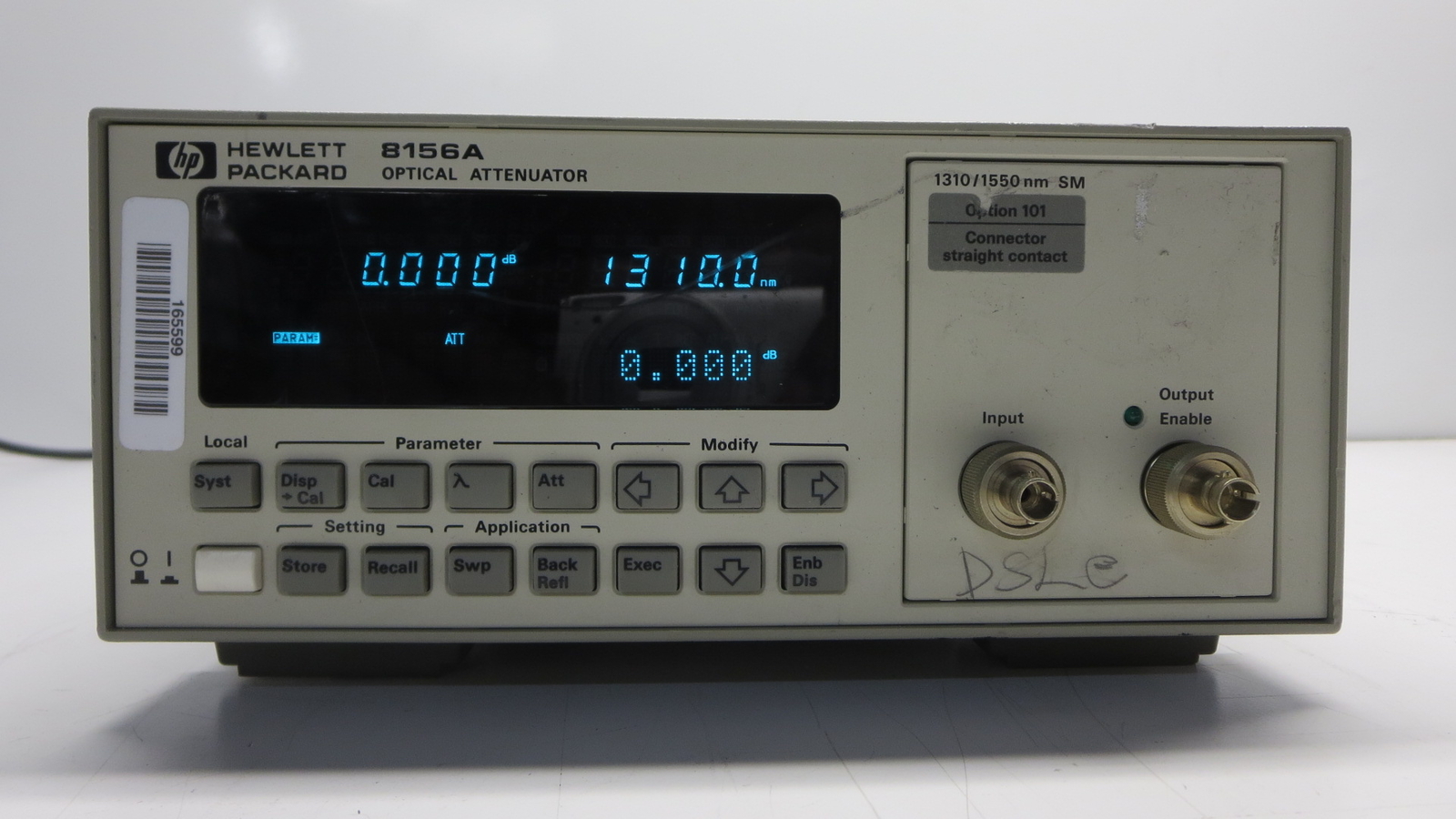 HEWLETT-PACKARD 8156A OPTICAL ATTENUATOR WITH OPRION 101