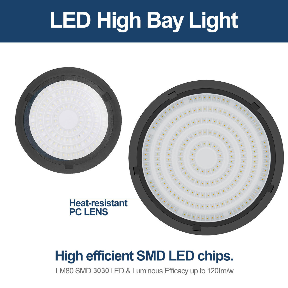2Pack 200W UFO Led High Bay Light Commercial Factory Warehouse Shop Gym Light
