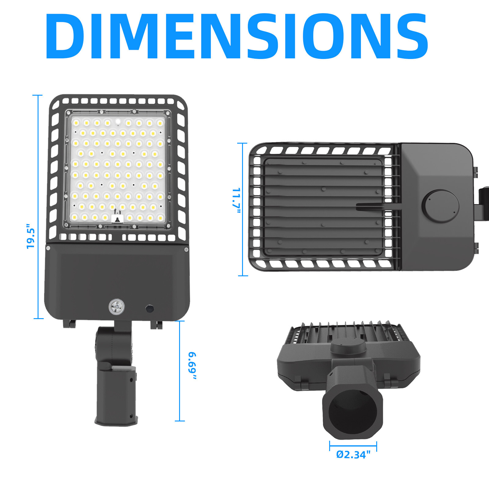 2-PACK LED Parking Lot Lights Module Street Pole fixture Shoebox Area Light 300W
