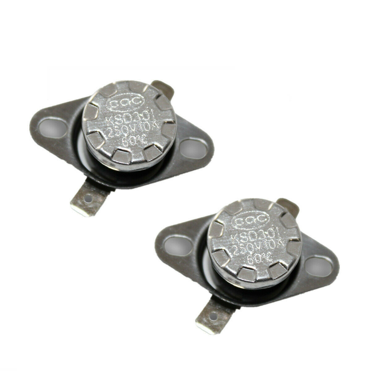 2Pcs KSD301 N.C 135°C Thermostat Temperature Thermal Control Switch 10A 250V