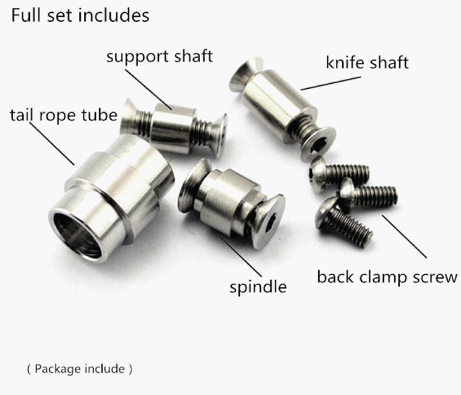 Titanium Alloy Tube Clip Whole Screws Set Kit for Spyderco C81 Paramilitary