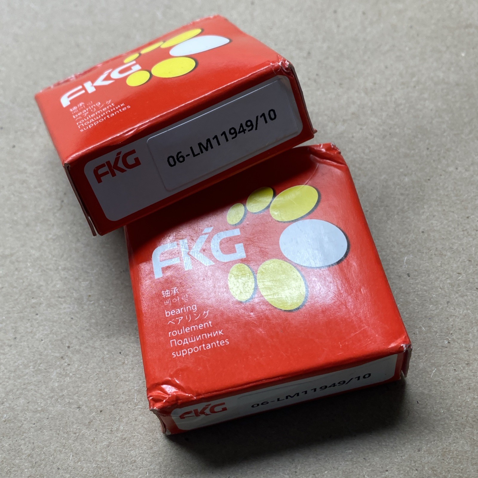 2x, FKG TAPERED ROLLER BEARING LM11949 LM11910