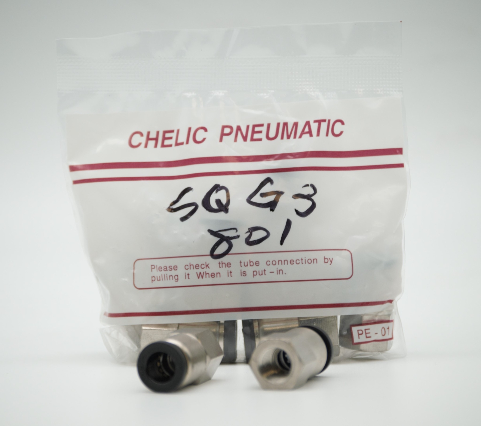 CHELIC SQG3 801 Ø08-1/8″ BSPT Female push to connector Fitting (10 PCS PER BAG)
