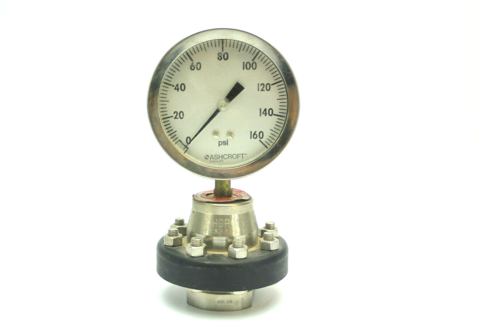 Ashcroft C121L13 AISI 1/2″ 160PSI Pressure Gauge Assembly New