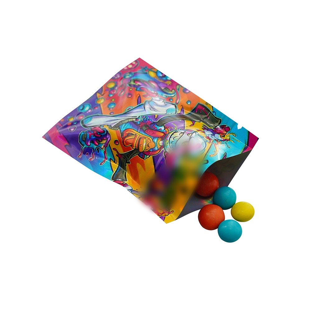 20 Styles Assorted Mix 100 PCS 1G Mylar Bags Holographic Resealable Foil Pouches