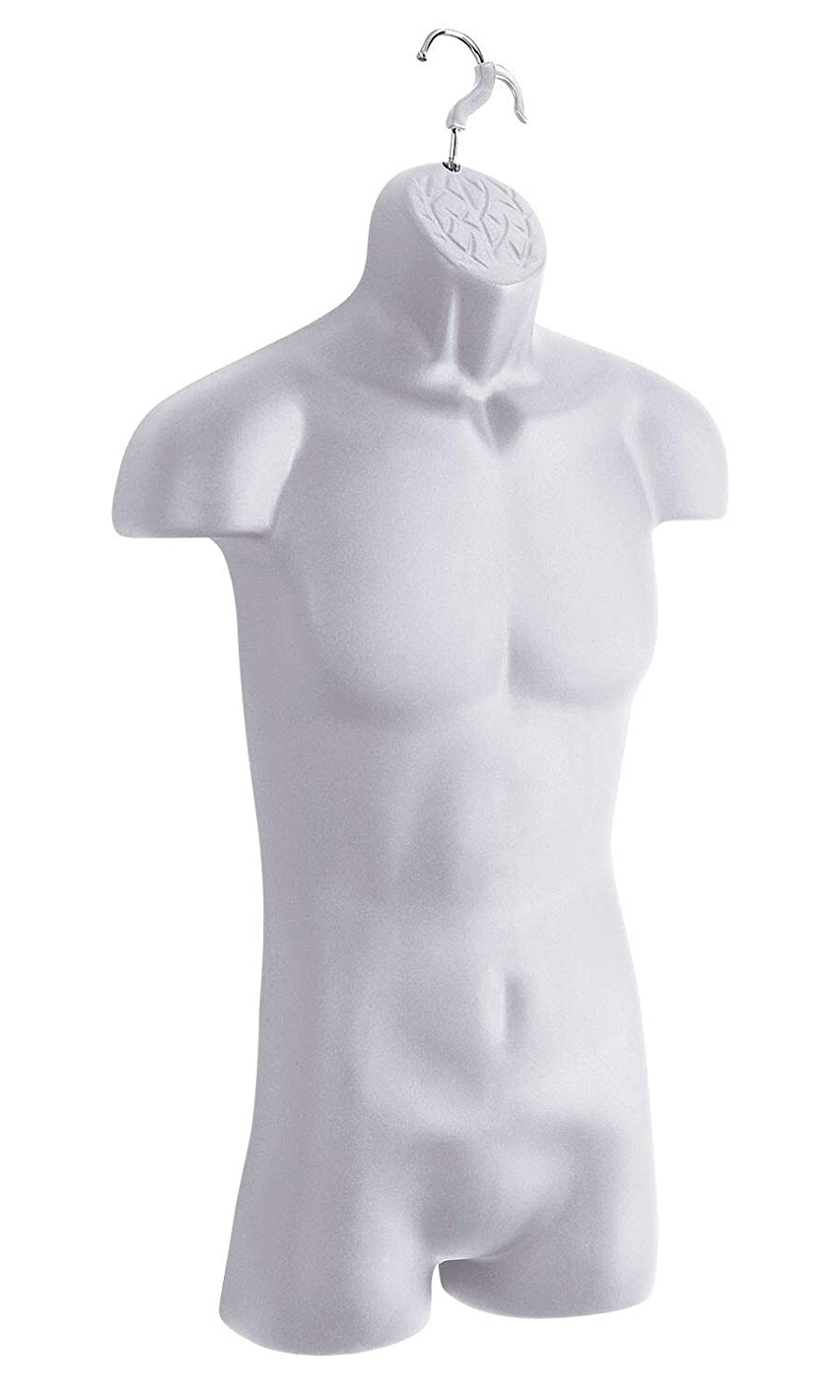 Clothing Display Torso Form Fits S – L Hanging Male Mannequin White Hollow Back