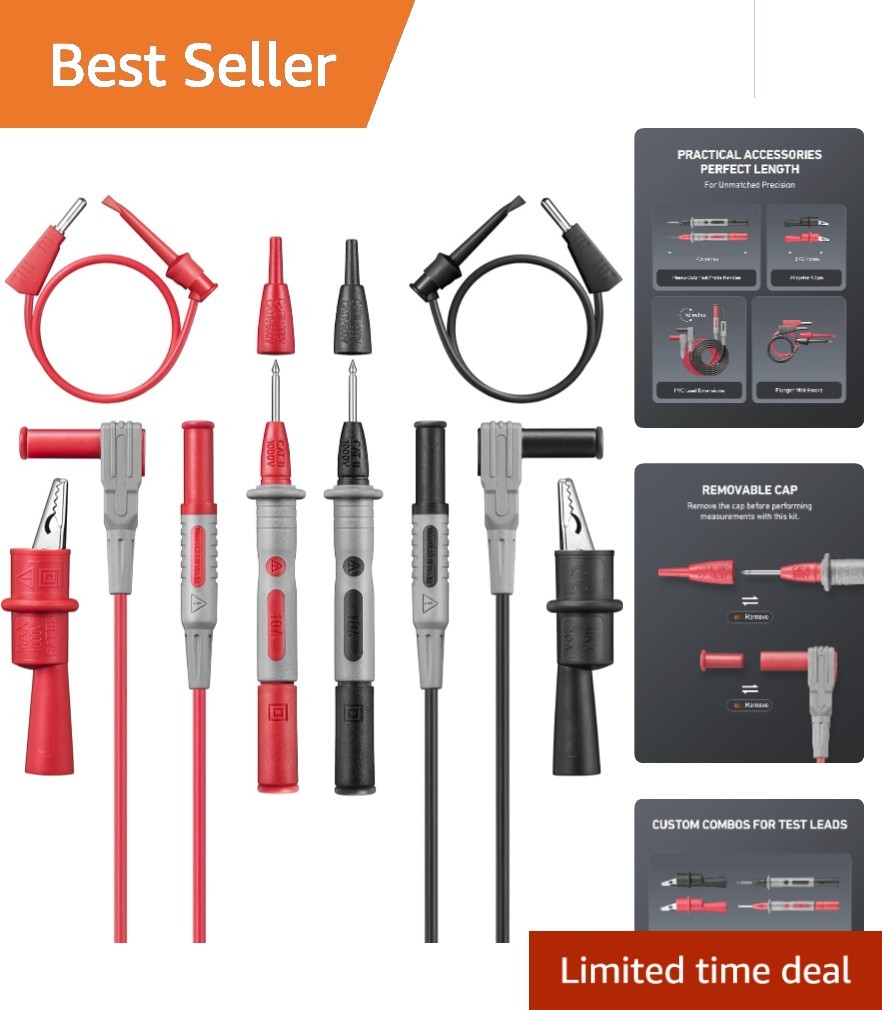 Professional 8-Piece Leads Set for Multimeters – 1000V, Ideal for DIY Users