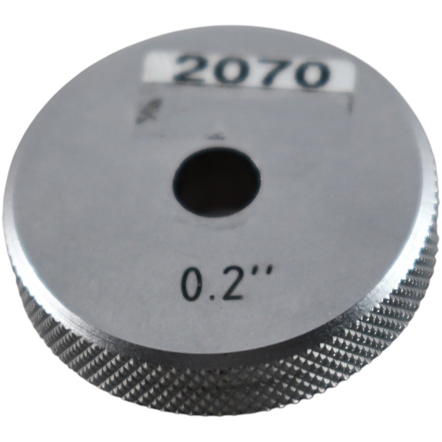 Master Setting Ring Gage 0.2 Inch Plain Bore Calibration Standard