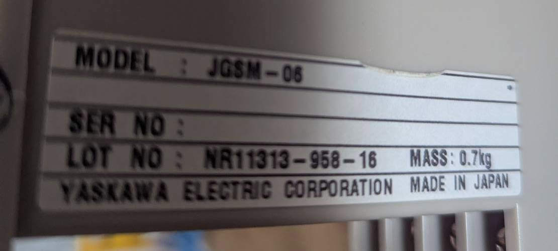 YASKAWA JGSM-06 Position Controller US Free TAX Warehouse storage items