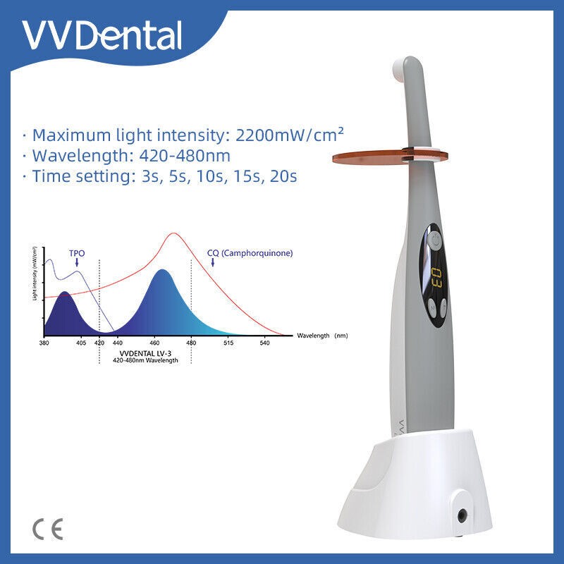 Dental Wireless LED Curing Light USB Charger Dental Photopolymerizer Lamp