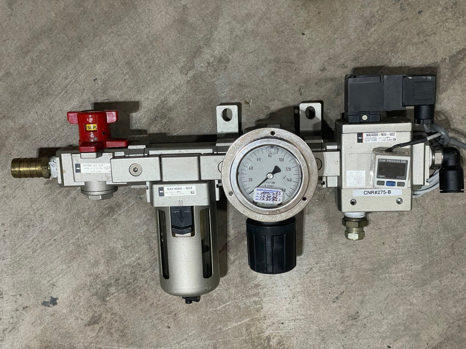 SMC NAV4000-N04-5DZ , NAF-4000-N04 , NVHS-N04-X116 , SMC PRESSURE MPA – USED