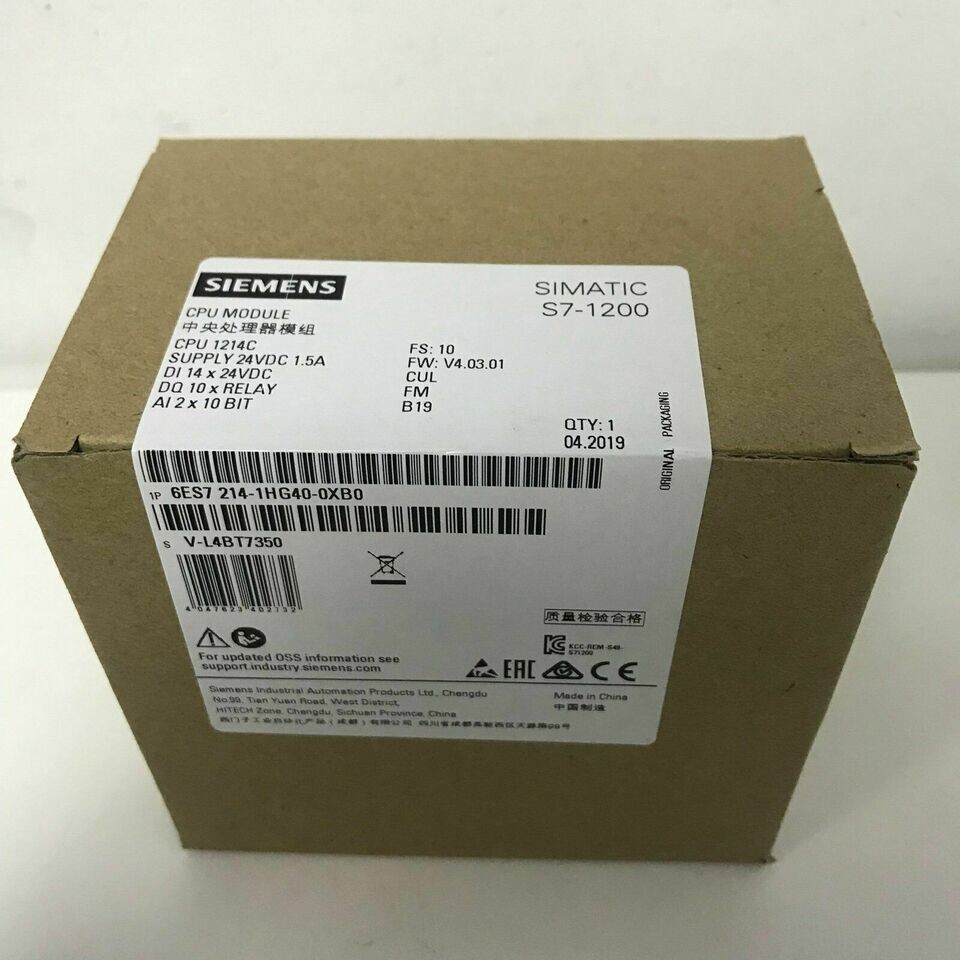 2 years warranty New Siemens 6ES7214-1HG40-0XB0 CPU MODULE 6ES7 214-1HG40-0XB0