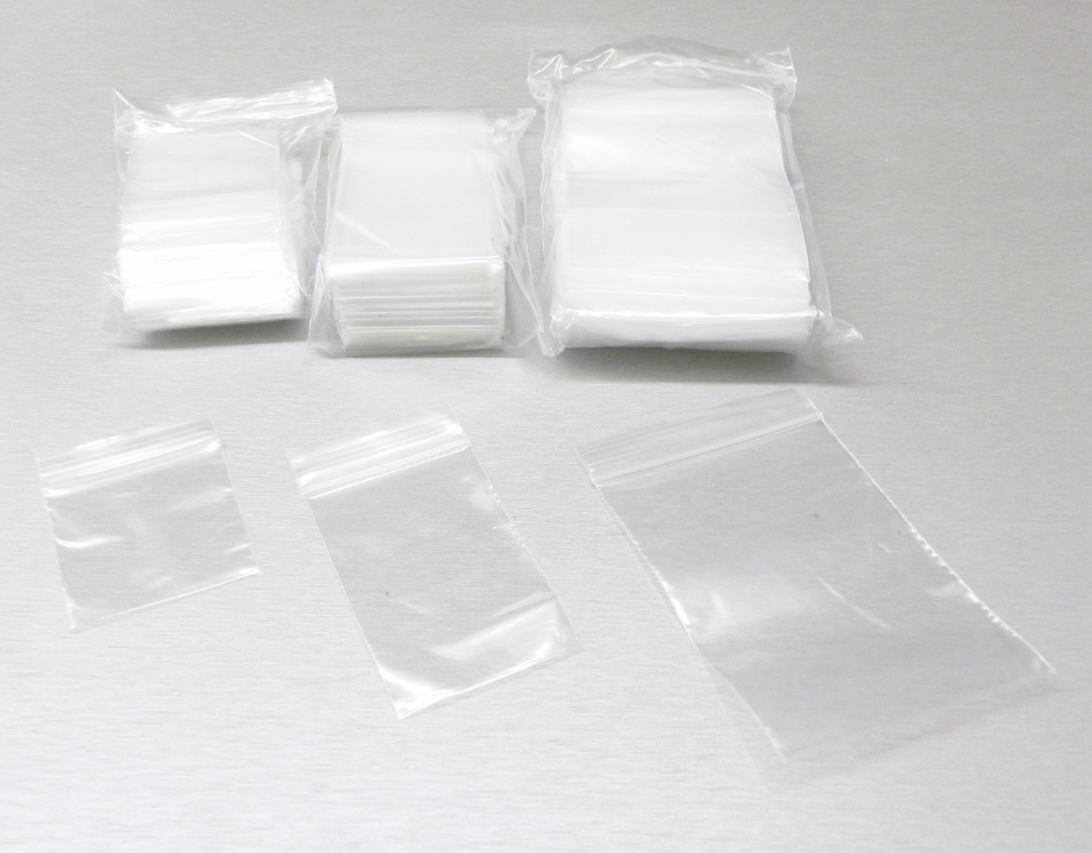 300 2Mil Clear Bags Assortment Reclosable Zip Seal Bags 3 Sizes 2×2 2×3 3×4 100@
